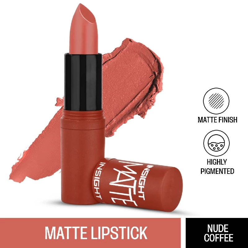 Insight Cosmetics Matte Lipstick, A2 Nude Coffee-1.webp